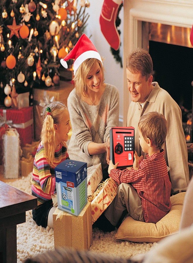 LIKE Toy Safe Box, Electronic ATM Piggy Bank, Money Coin Savings Bank, Finger Print Scanner Lock, Great Gift for Children Kids (Red/Black) - Image 5