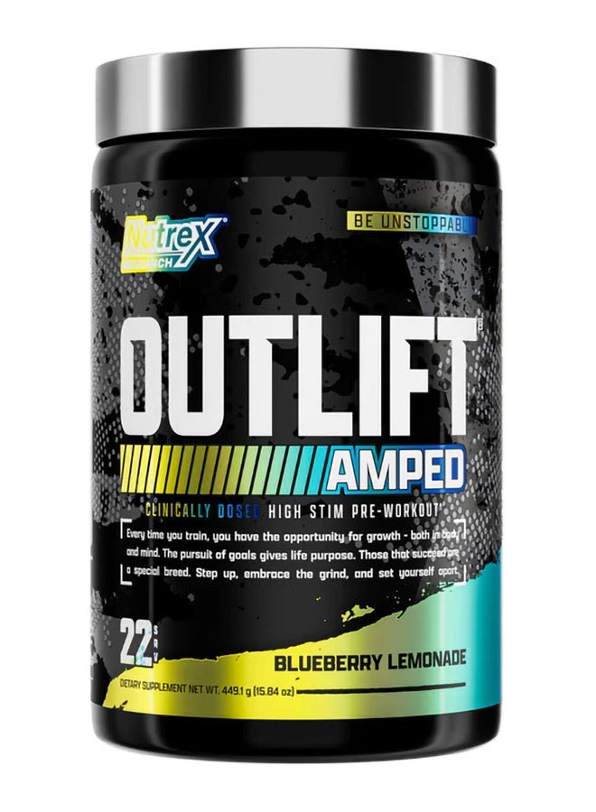 نورتكس ريسيرش أوت ليفت أمبد هاي ستيم قبل التمرين بنكهة التوت الأزرق والليمون - 22 حصة - Image 1