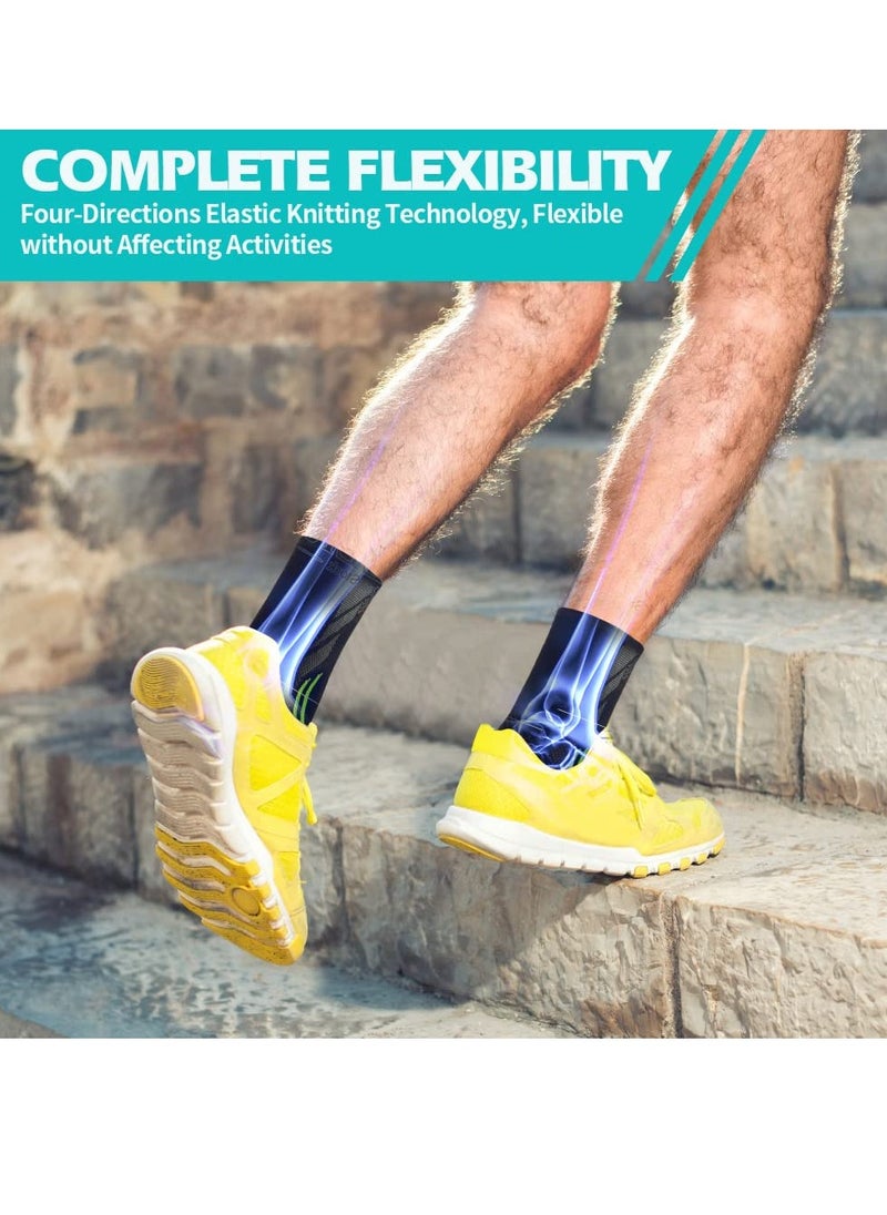 Excefore - Ankle Brace Compression, 1 Pair Ankle Sleeve for Sprained Ankle, Injury Recovery, Joint Pain, Achilles Tendonitis Support, Plantar Fasciitis Sock Reduce Swelling, XL - Image 1