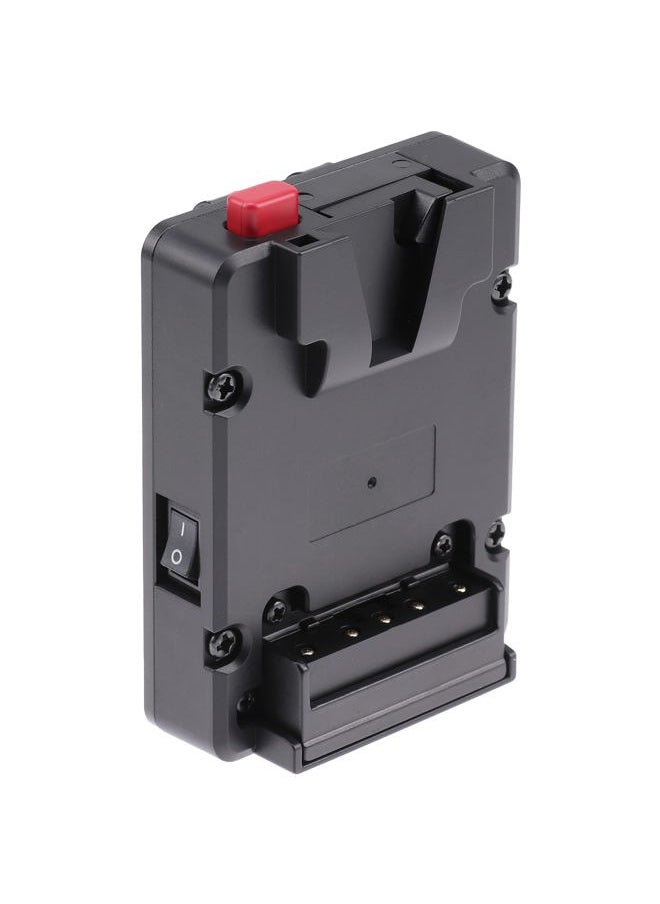 foto4easy - foto4easy Foto4easy V-Lock Mount Battery Power Supply Plate Adapter with D-tap for Portable Pocket Tiny Compact Nano V-Mount Battery, Black - Image 1