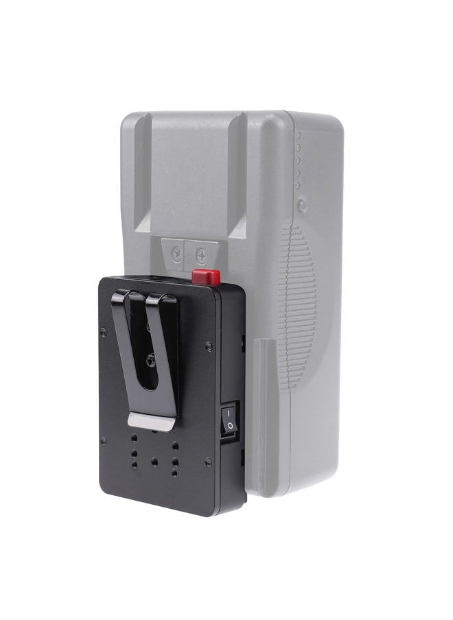 foto4easy - foto4easy Foto4easy V-Lock Mount Battery Power Supply Plate Adapter with D-tap for Portable Pocket Tiny Compact Nano V-Mount Battery, Black - Image 1