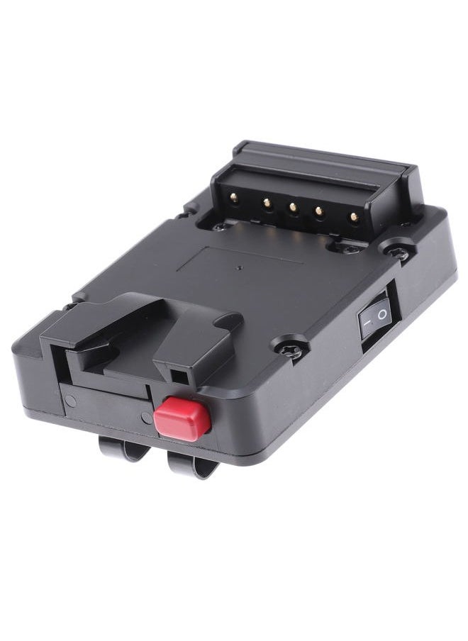 foto4easy - foto4easy Foto4easy V-Lock Mount Battery Power Supply Plate Adapter with D-tap for Portable Pocket Tiny Compact Nano V-Mount Battery, Black - Image 1