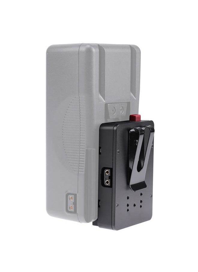 foto4easy - foto4easy Foto4easy V-Lock Mount Battery Power Supply Plate Adapter with D-tap for Portable Pocket Tiny Compact Nano V-Mount Battery, Black - Image 1