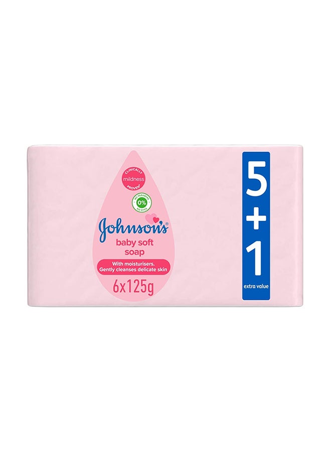 Johnson's Pack Of 6 Baby Soft Soap - Image 1