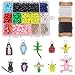 SUNNYCLUE 1 Box 600Pcs 10 Sets Bead Pets Kit 8mm Large Pony Beads Animals Keychain Kit Video tutorials Gecko Lizard Spacers for Christmas Adult Women Gift Fun Supplies Paper Instruction - Image 2