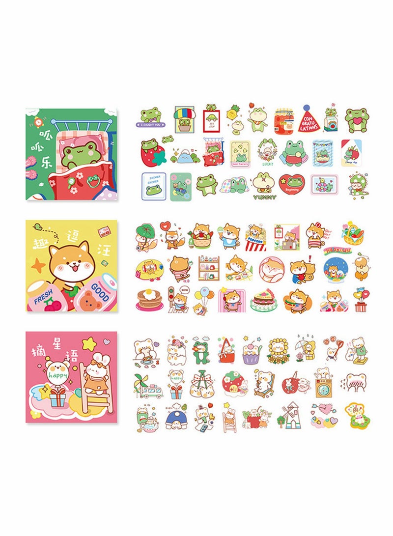 Cute Kawaii Cartoon Animal Stickers for Kids, 300 Pieces Small Size Korean Scrapbook Decor Decals Pack for Photo Planner Notebook DIY Gift Card Dairy Suitcase Album Laptop Phone Case（Animal Friends）  - Image 2