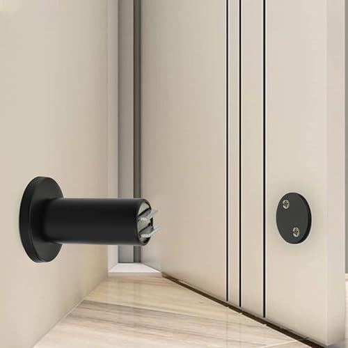 SARDAR DS-01 Magnet Door Stopper/Wall Mounted Magnet Door Stopper/Gate Stopper for Door for Home (2, Black) - Image 1