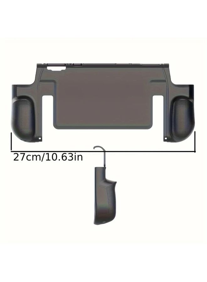 غطاء مقبض إرغونومي أسود من TPU مع حامل واقي لحالة Switch 2 - Image 3