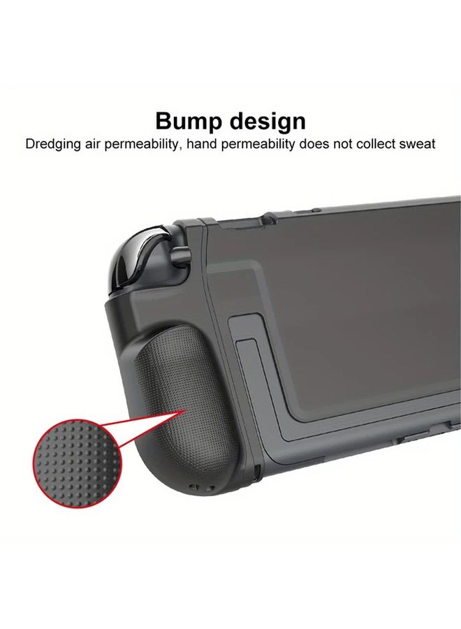 غطاء مقبض إرغونومي أسود من TPU مع حامل واقي لحالة Switch 2 - Image 5
