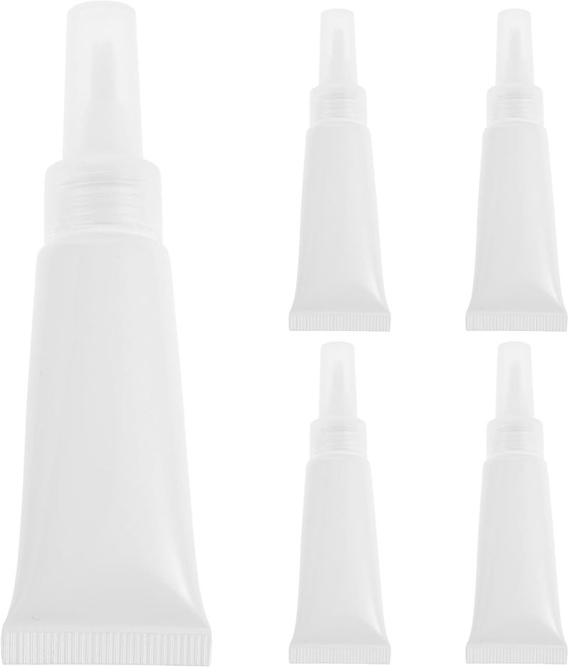 GALPADA 5pcs Empty Lip Gloss Tubes - 10ml Soft Squeezable Refillable Lipstick Cosmetic Container for DIY Lip Gloss Balm Makeup Toiletries - Image 1