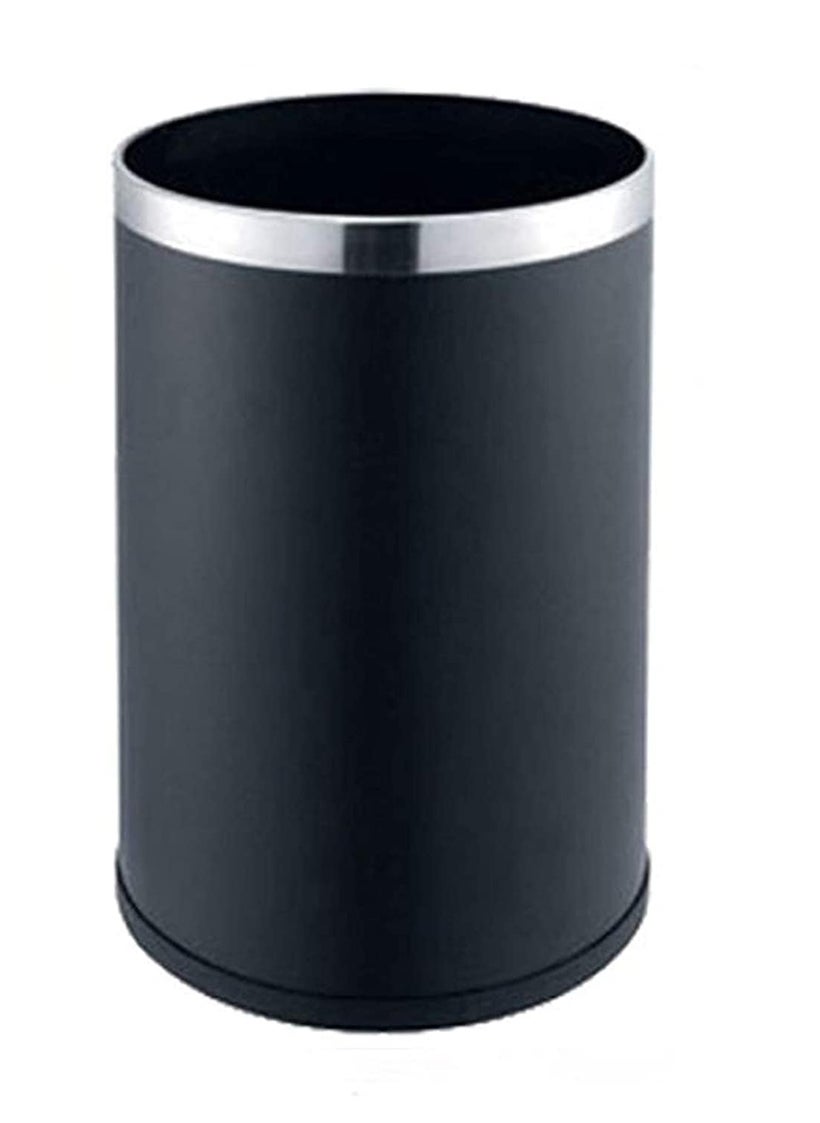 Generic Ranjo Enterprises Stainless Steel Black Swing Dust Bin with Lid 10 Litre Capacity for Home Kitchen Bathroom  - Image 1