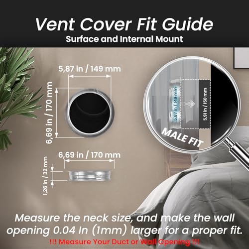 Repa Market 6 Inch Metal Duct Connector Flange Air Tight Vent Duct Collar for Connecting Exhaust Intake Flex and Straight Ducting Heating Cooling Universal HVAC Adapter Home Commercial - Image 3