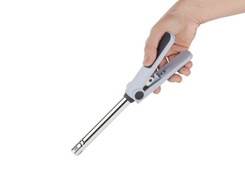 RITU Jet Smooth Press Kitchen Lighter | 2-Handle Soft Press | Waterproof | Heavy Piezo | 10 Lakh Sparks | Gas Stove Lighter for PNG LPG | Stainless Steel Pipe - Image 1
