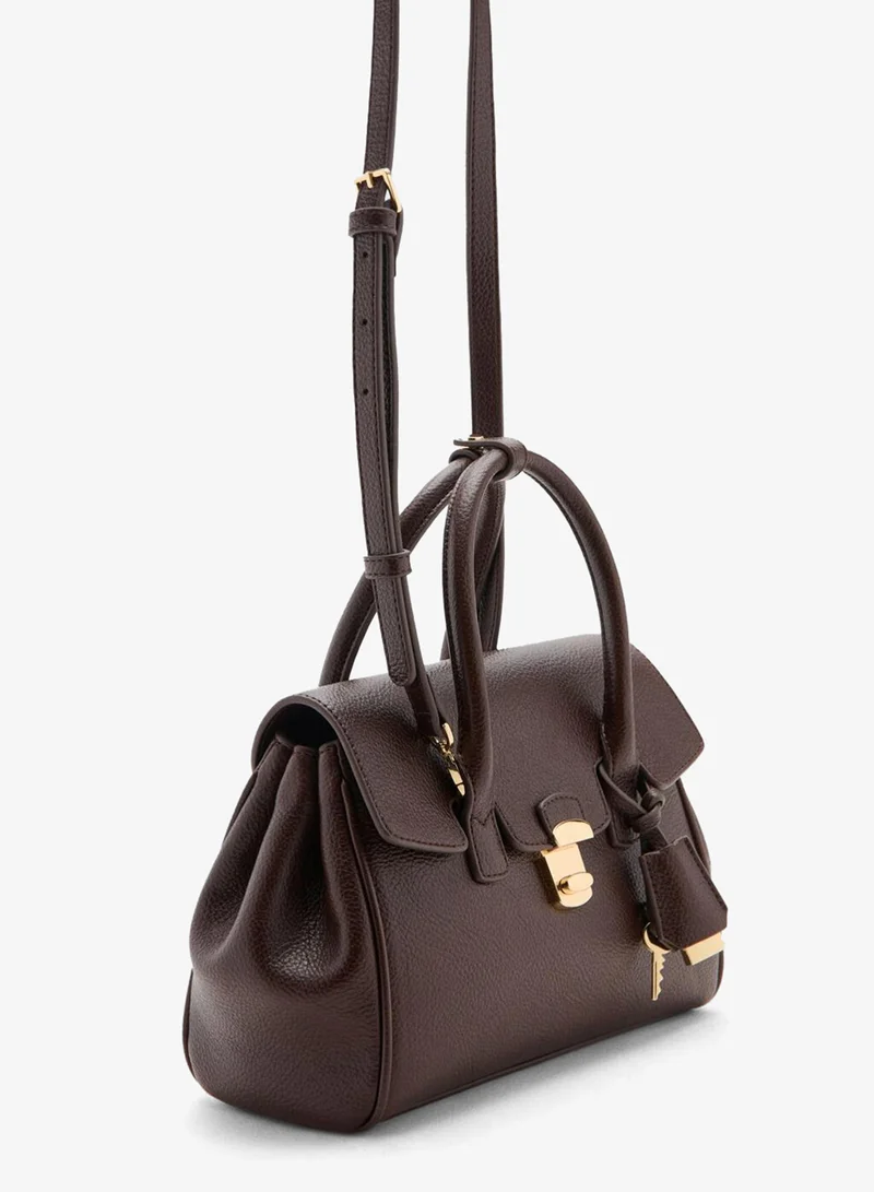 مانجو Medium city handbag with flap