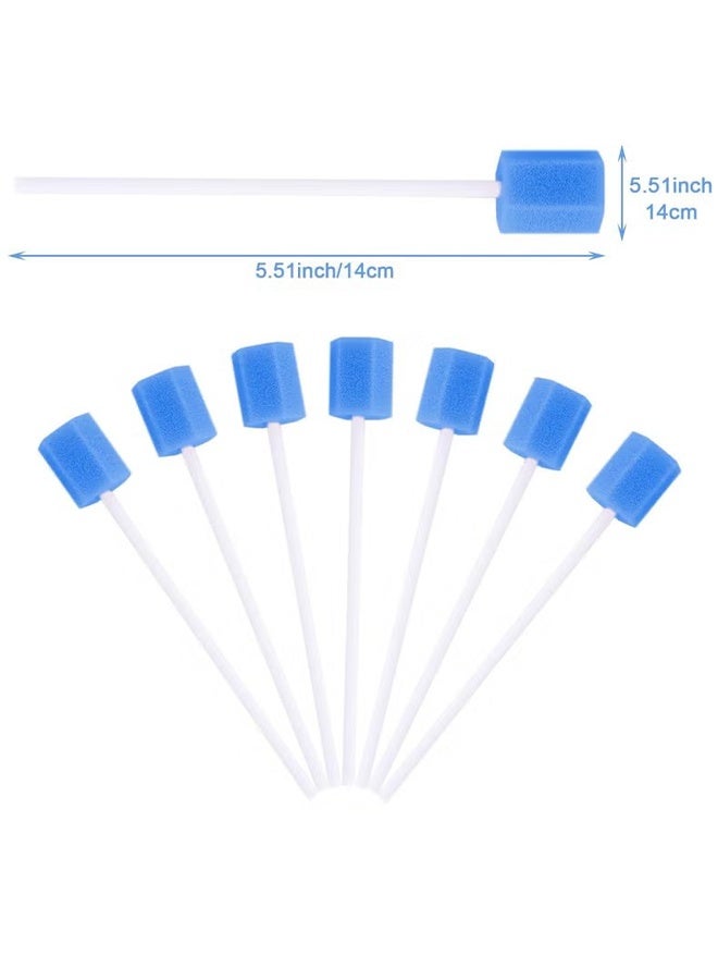 HY 50 Pcs Disposable Oral Sponge Swabs for Elderly, Adults & Kids – Unflavored Mouth & Gum Cleaning Swabsticks, Soft Hygienic Bulk Pack (Blue) - Image 2