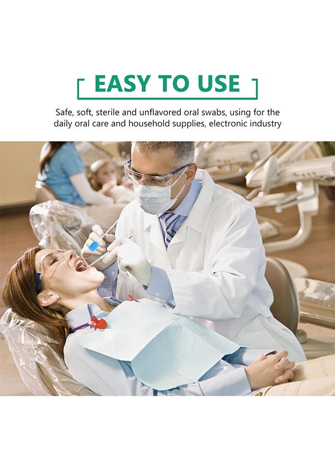 HY 50 Pcs Disposable Oral Sponge Swabs for Elderly, Adults & Kids – Unflavored Mouth & Gum Cleaning Swabsticks, Soft Hygienic Bulk Pack (Blue) - Image 4