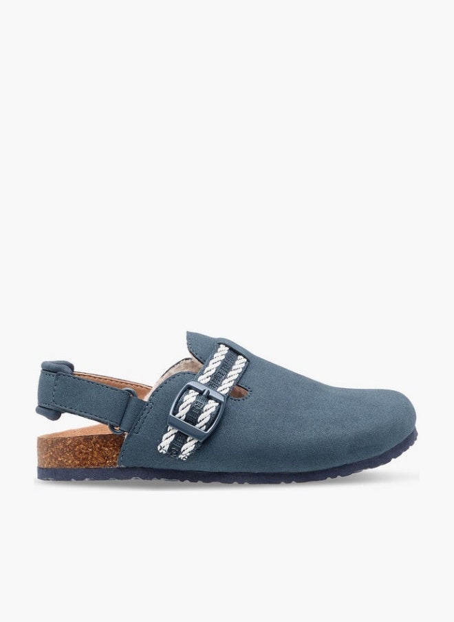 Mister Duchini Boys Buckle Accent Sandals with Hook and Loop Closure - Image 1