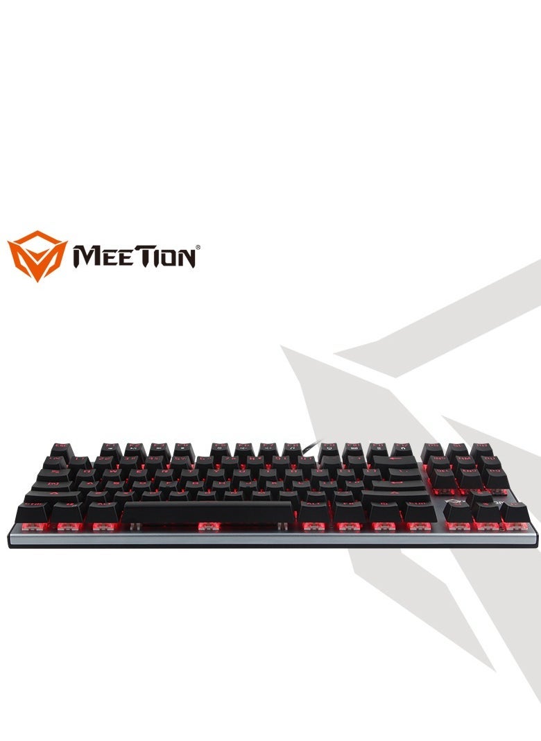 ميشين Meetion MK04 TKL Mechanical Gaming Keyboard – RGB Backlit, Blue Switches, Full Key Anti-Ghosting, Multimedia Function Keys, Ergonomic Tenkeyless Design, USB Wired for PC/Laptop Gaming - Image 5