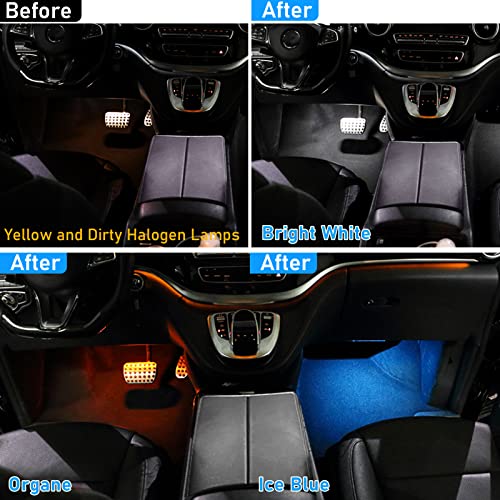 Jaronx Compatible with Mercedes Benz Ambient Lights for C Class W204/E W212/S Class W221, Three Colors LED Ambient Lighting Interior Lights for Footwell Lamp, Trunk Lamp, Make-up Mirror Lighting - Image 4