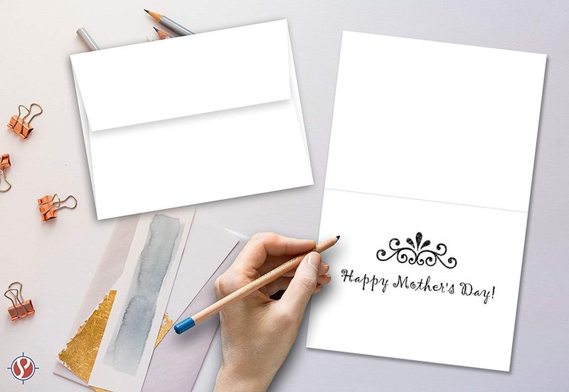 S Superfine Printing Greeting Cards Set â€“ 4.5" x 6" Blank White Cardstock and Envelopes â€“ Great for Business, Holidays, Wedding Invitations, Birthdays, Graduations, Baby and Bridal Showers, All Occasion â€“ Bulk Set of 40 - Image 4