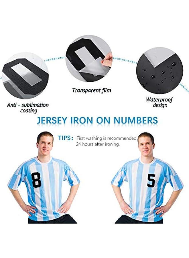 Arabest 22 Pieces Iron on Numbers T Shirt Heat Transfer 0 to 9 Jersey Numbers for Team Uniform Sports(5 Inch)  - Image 3
