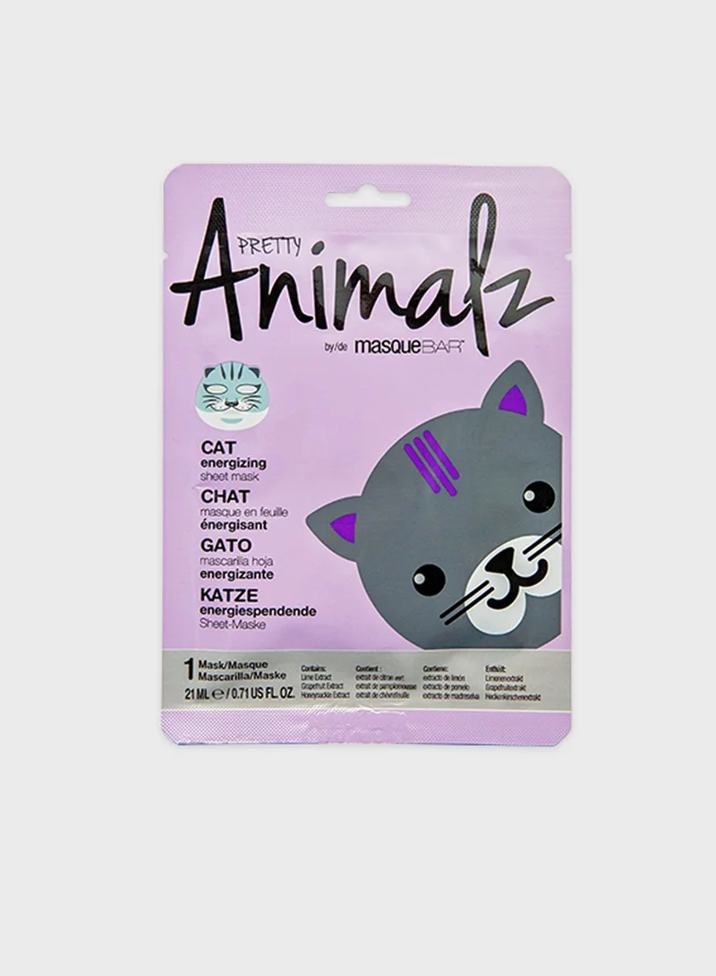 masque Bar Pretty Animalz Cat Energizing Sheet Mask 21ml