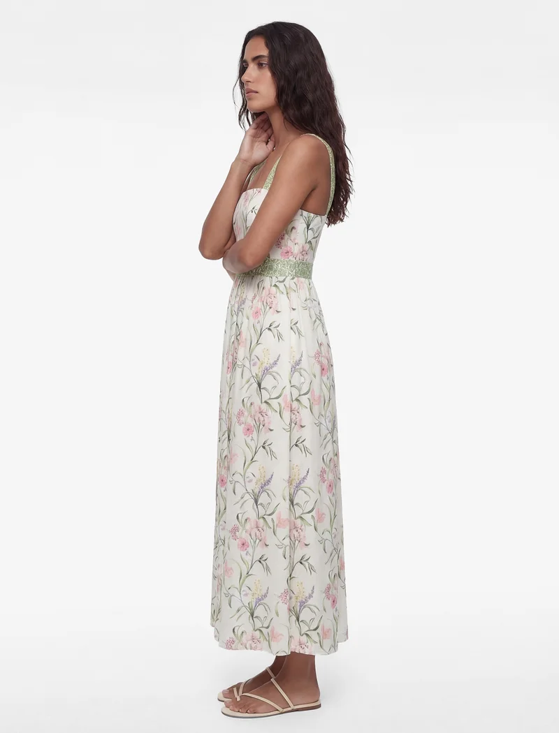 كوتون Floral Midi Dress