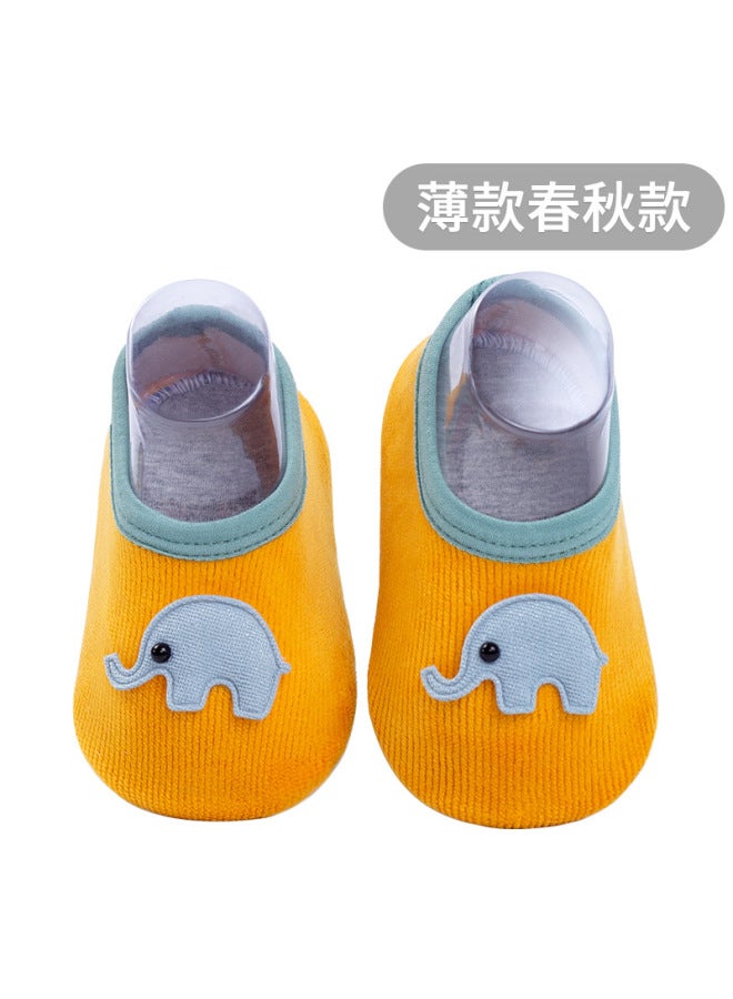 W Kidsren's Floor Socks Spring & Fall Breathable Corduroy Cartoon Cooling Floor Socks Dotted Anti-slip Baby Toddler Shoes And Socks