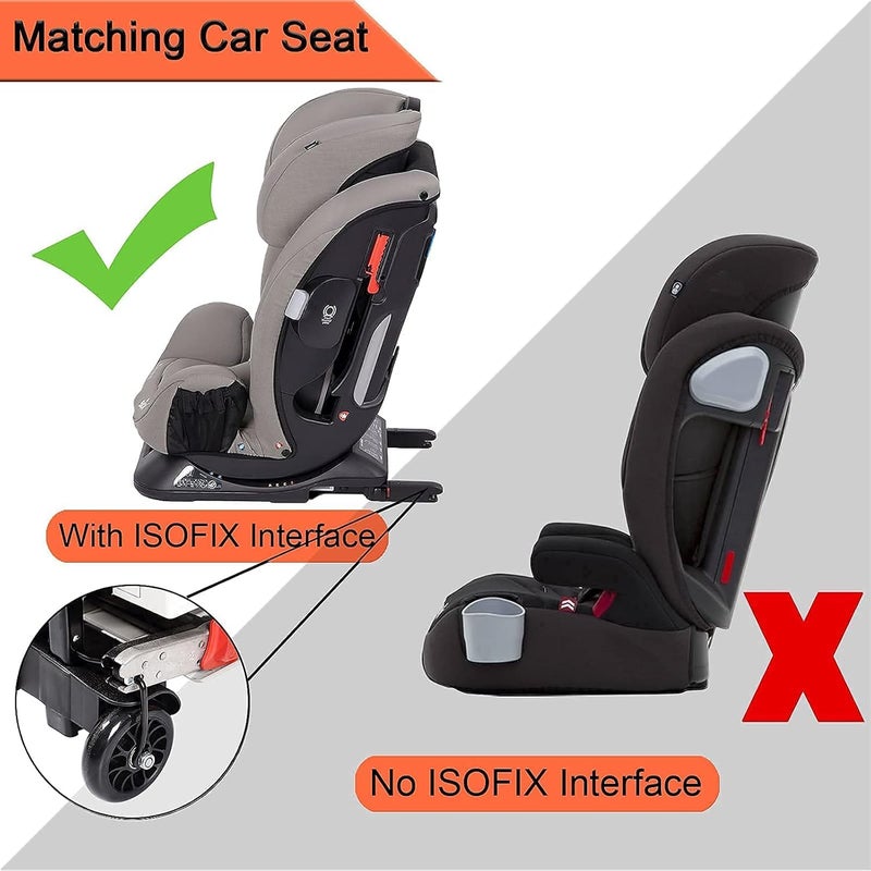 SkylarkJoy Car Seat Trolly, Go Carts for Kids,Car Seat Carrier for Airport with Wheels and Compact Fold Travel - Image 5