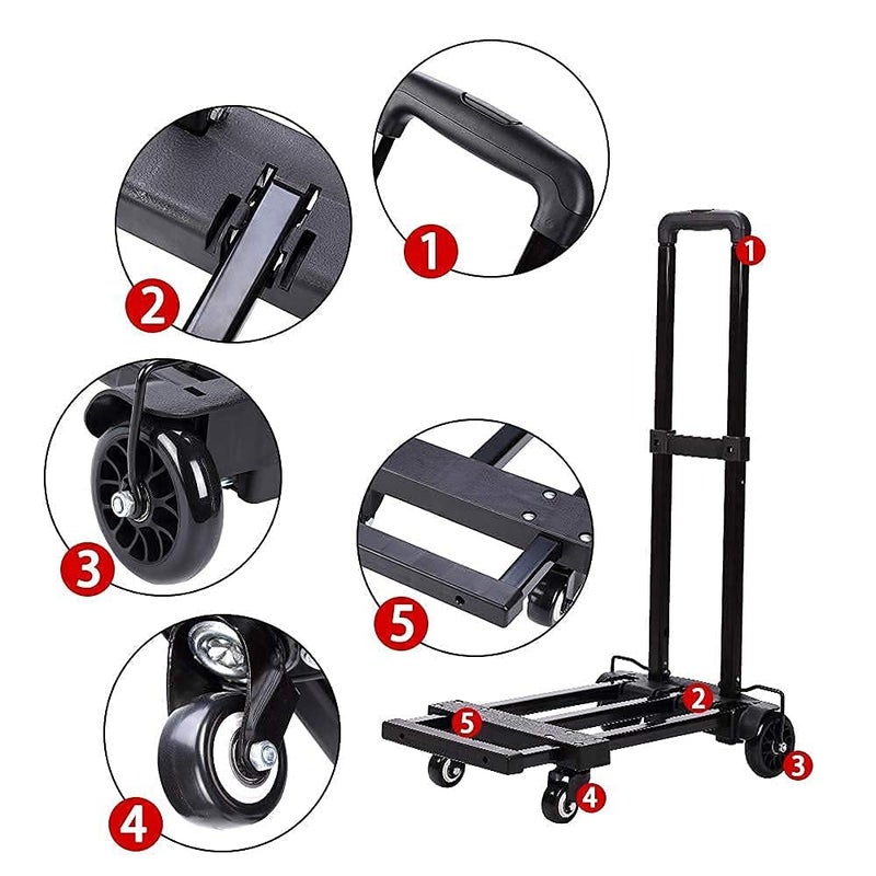 SkylarkJoy Car Seat Trolly, Go Carts for Kids,Car Seat Carrier for Airport with Wheels and Compact Fold Travel - Image 3