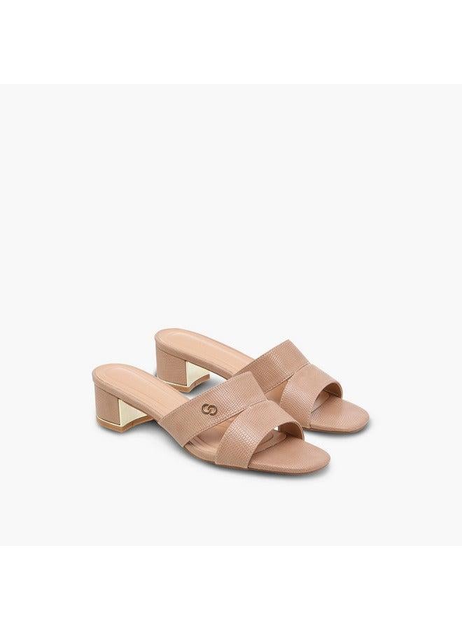 سيليست صنادل نسائية سهلة الارتداء بكعب عريض وملمس مميز - Image 3