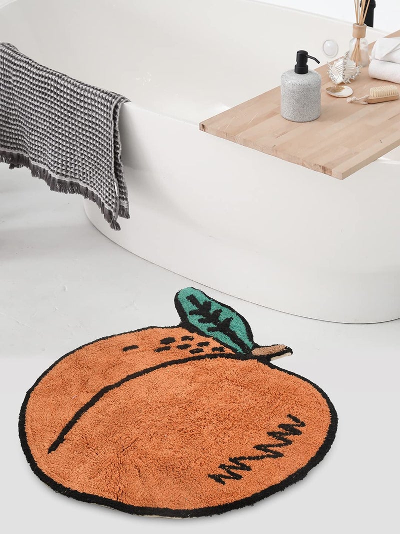SASHAA WORLD Different Shapes of Bathmat (Pack of 1, Peachy) - Image 1