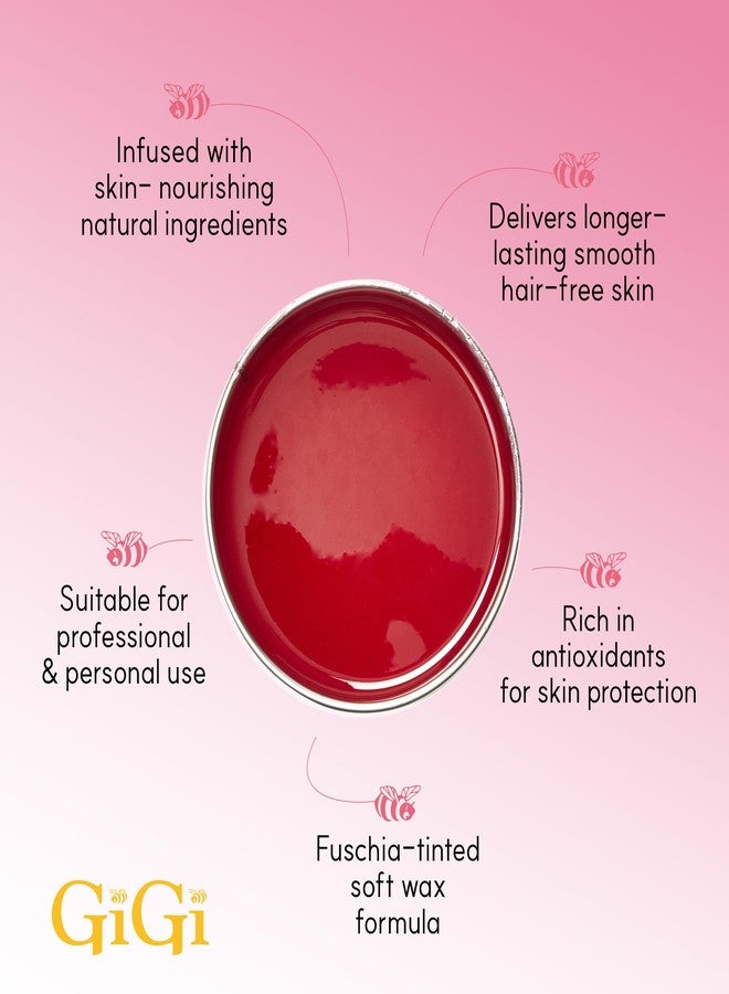 Gigi Neon Soft Wax, Dragonfruit – Hair Removal Wax for Sensitive Skin & Body, Salon & At-Home Waxing for Women, 14 Oz - Image 4
