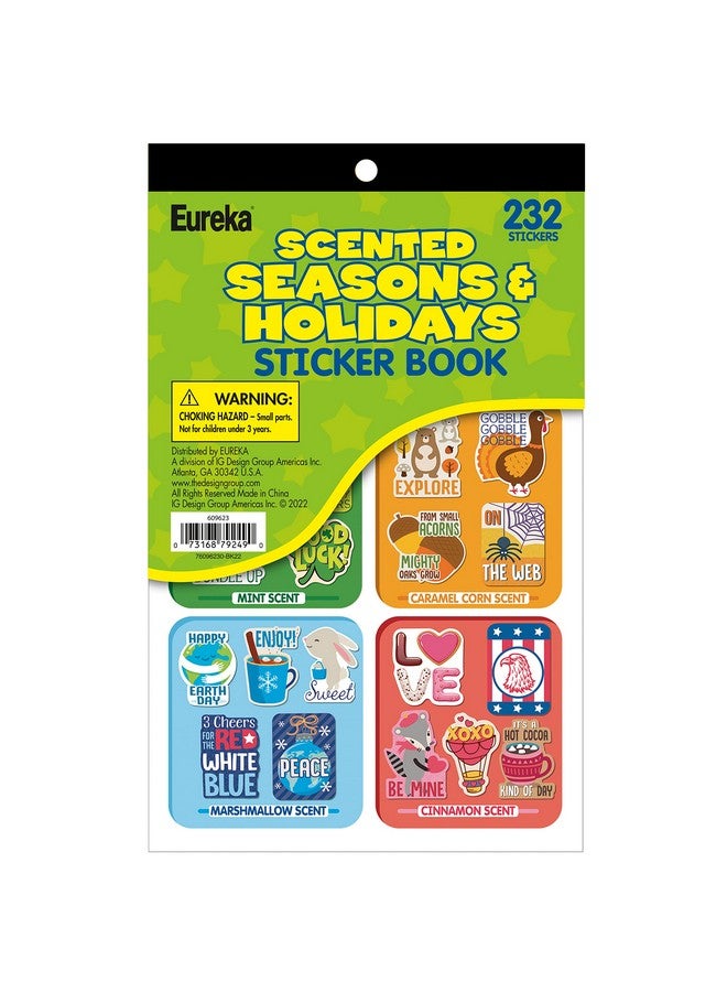 EUREKA Seasons & Holidays Scented Stickerbook 232 Stickers - Image 1