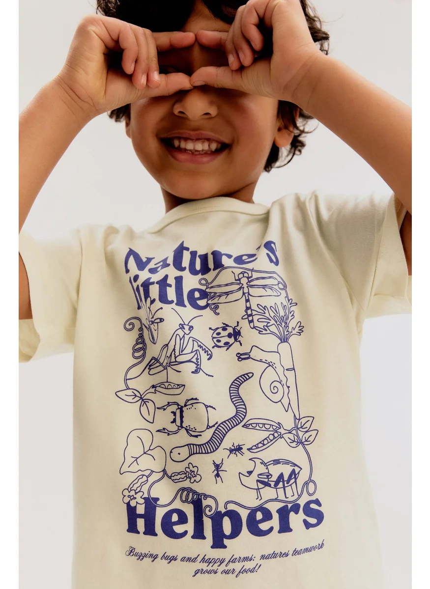 اتش اند ام Printed Cotton T-Shirt