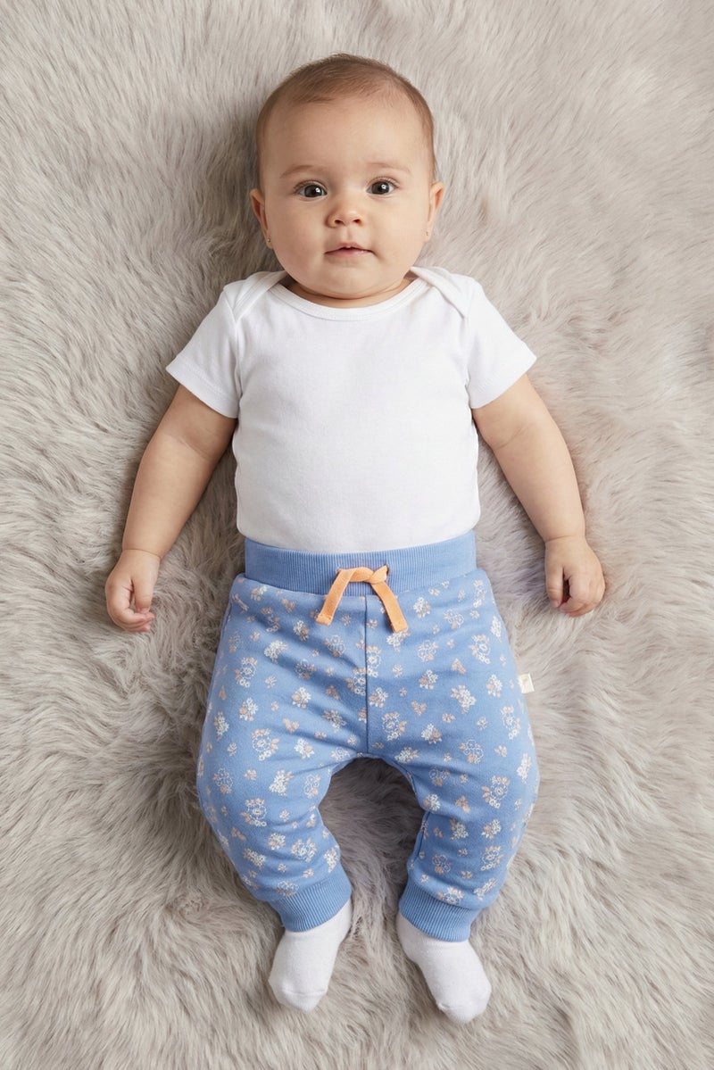 Hamleys Toddlers Girl Floral Print Sweatpants, Multicolor - Image 1