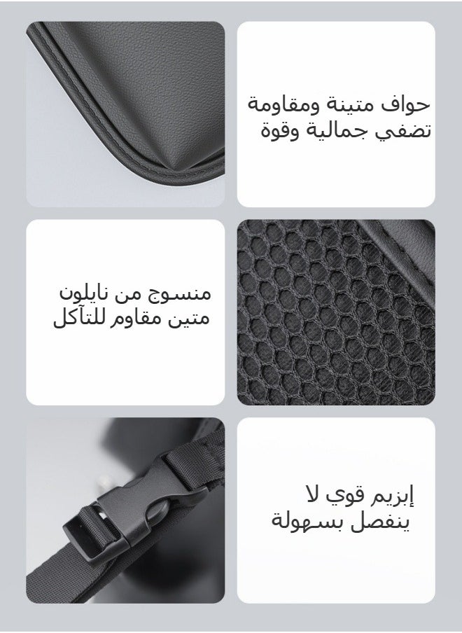 M MIAOYAN Car seat back storage rack, seat back storage bag, children's car rear seat folding table, car small table, rear row  - Image 5