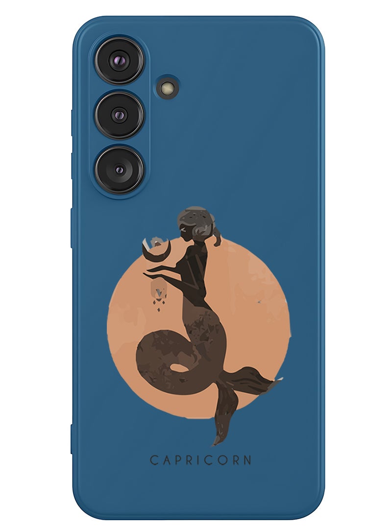 Theodor Protective Slim Fit Case Liquid Silicone Cover with Full Body Protection Anti-Scratch Shockproof Case For Samsung Galaxy S25 Plus (Blue) - Capricorn  - Image 1