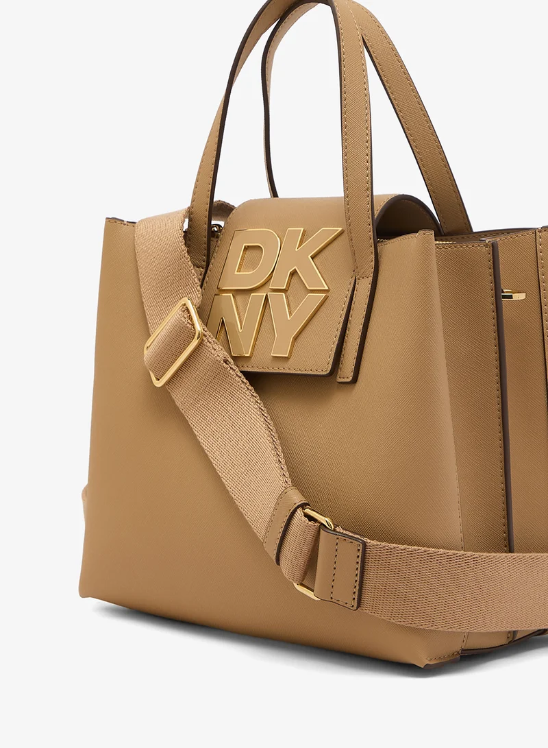 DKNY CAPPUCCINO Faye Medium Satchel for Women | Best Price UAE