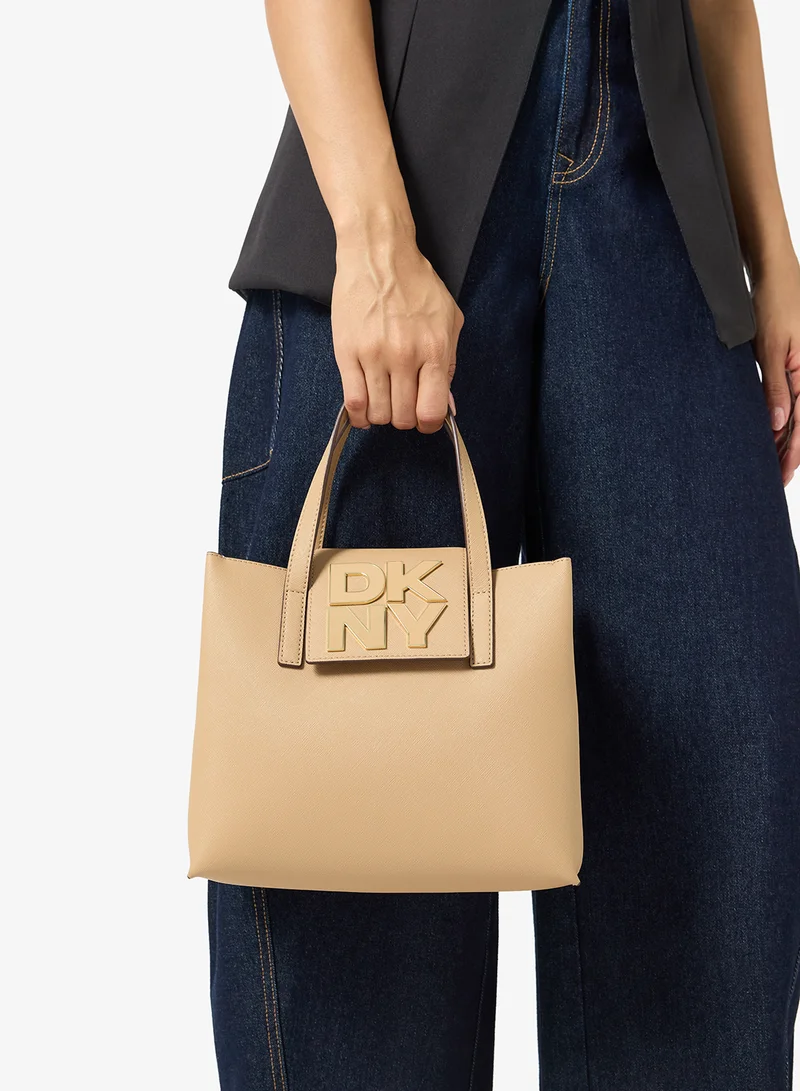 DKNY CAPPUCCINO Faye Medium Satchel for Women | Best Price UAE