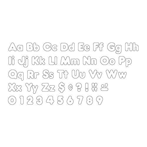 Trend Enterprises تريند إنتربرايزز حروف جاهزة بيضاء 4" كومبو عادية (T-79905) - Image 2