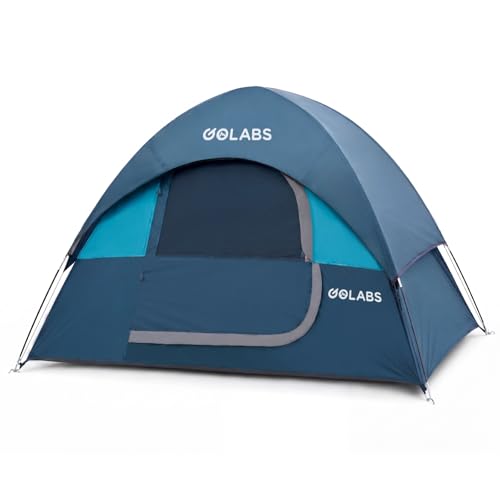 Golabs CT1 2 Person Camping Tent, Easy Set Up in 3 Mins, Waterproof w/Mesh Top & Door with Ventilation, Lightweight 4.4lbs Portable Family Tent with Carry Bag &Interior Storage Pockets &Hook - Image 1