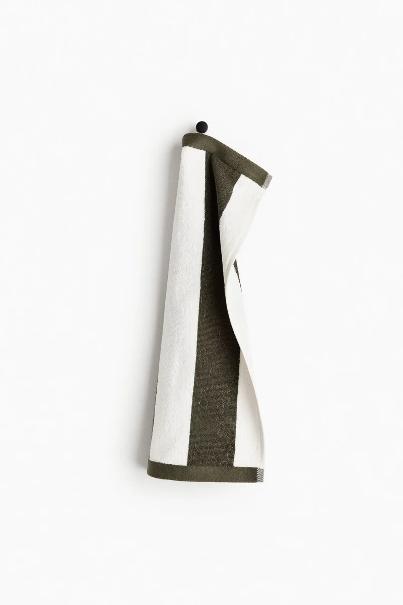 H&M Striped cotton terry guest towel
