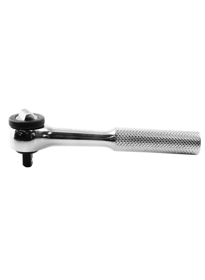 K-Tool International K Tool International 23091 Push Button Ratchet with 1/2" Drive for Garages, Repair Shops and DIY, 9-7/8" Length, Chrome Vanadium Steel, Polished Chrome Finish, Premium Gears, Knurled Handle - Image 2