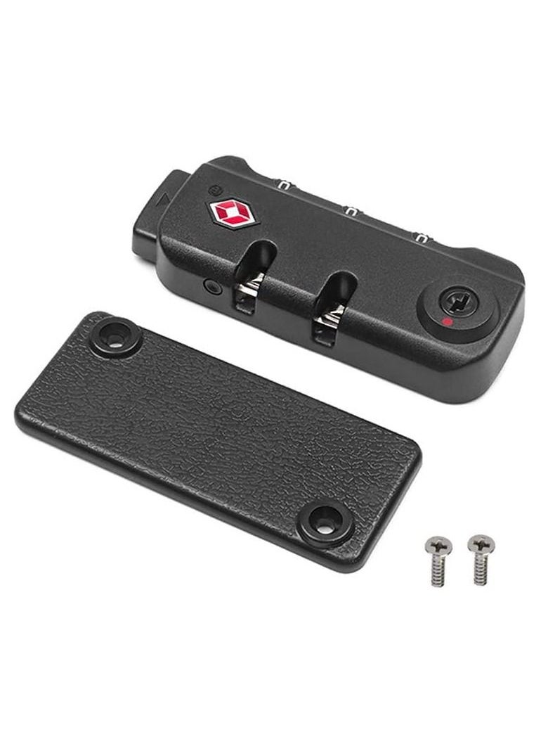 TSA007 Security Lock Padlock Luggage Travel Lock and 3 Digits Self Setting A Variety of Different Combinations Luggage Bag Travel Security Code Lock Black 2Pack