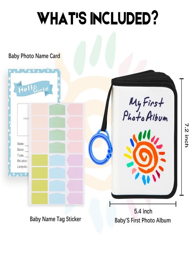 Niselity Baby's My First Family Album Holds 21 4x6 Photos, Baby Sun Photo Album Soft Cloth Family Book,My First Photo Book for Baby or Toddlers,Cute Book Gift for Babies Shower Newborns Family Photos（Black） - Image 2