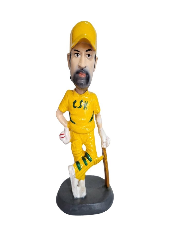 INSAIN MS Dhoni Bobblehead 14 cms- CSK Jersey - Image 1