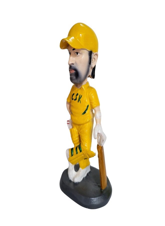 INSAIN MS Dhoni Bobblehead 14 cms- CSK Jersey - Image 3