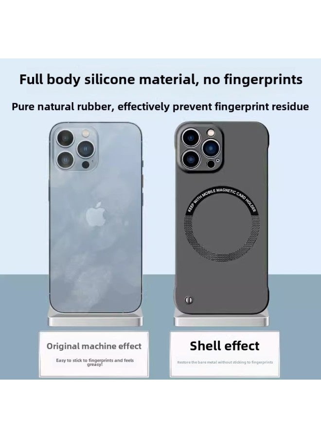 For Apple 16 Matte Borderless Magnetic Magsafe Phone Case IPhone15pro Ultra-thin PC Protective Case-Color:Yellow-Applicable Model:iPhone16PRO  - Image 3