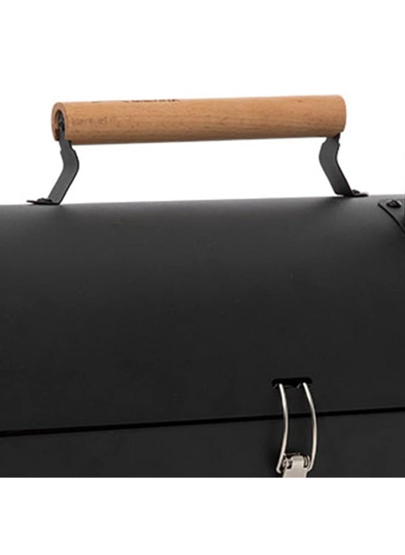 Yuwell Portable Charcoal Grill BBQ Grill Portable Metal BBQ Small Grill With Baking Tray and Grill Mesh Compact Tabletop BBQ Grill For Camping Picnic Backyard Patio Black  - Image 5